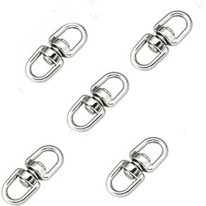 JY-MARINE Swivel Ring Double Ended Swivel Eye Hook Shackle Ring Connector 304 Stainless Steel Chain Swivel