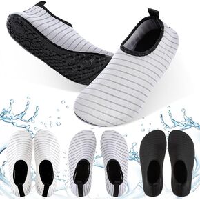 3 Pairs Water Shoes for Women Men Barefoot Quick Dry Aqua Socks Waterproof Swimming Beach Accessories for Swim Pool River Boating Surf