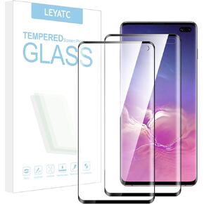 عبوتان من واقي الشاشة لهاتف Samsung Galaxy S10 Plus، حافة ثلاثية الأبعاد 9H صلابة HD من الزجاج المقسى الشفاف، غشاء HD شفاف [مضاد للخدش] سهل التركيب متوافق مع Samsung Galaxy S10 Plus in Kuwait