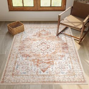 Valenrug Washable Rugs 5x7 - Stain Resistant Rugs for Living Room, Non Slip 5x7 Area Rugs, Room Decor Bedroom Rug (Sage, 5'x7') in Saudi Arabia