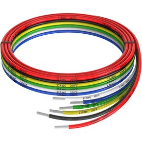 Electrical Wire 10 AWG 10 Gauge Silicone Wire Hook Up Wire Cables 20 Feet [10 ft Black and 10 ft Red] Soft and Flexible 1050 Strands 0.08 mm of Tinned Copper Wire High Temperature Resistance