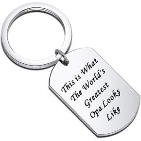 HOLLP Daddy Dog Keychain Bumpa Opa Papa Pops Keychain Best Dad Gift for Fathers Day Jewelry