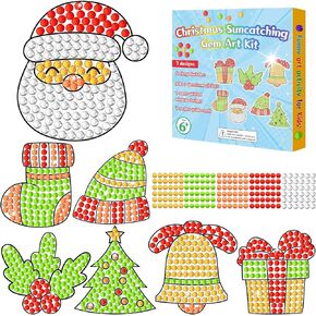 Qyeahkj 7pcs Easter Arts and Crafts Easter Egg Bunny Suncatchers Big Gem Diamond Painting for Kids Spring DIY Stained Glass Arts Crafts Gifts for Boys Girls Ages 4-8-12 Home School Window Decor