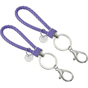 PATIKIL Keychain Bracelet, Woven Leather Wristlet Keychain for Women and Men for Car Keys, Bag Decoration