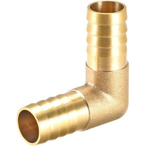 uxcell 12mm Barb Brass Hose Fitting 90 Degree Elbow Pipe Connector Coupler Tubing