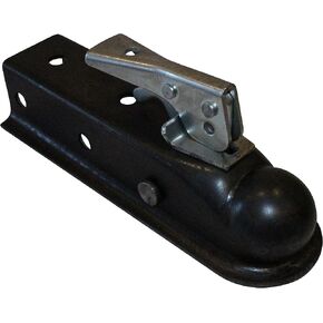 Parts Pro Plus+ 3,500-Lbs Tongue Coupler for Trailer with 2" Channel or Tube Frame - 2" Hitch Ball Socket - Oily Finish