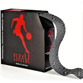 Kinesiology Tape 140 Pre-Cut Strips or Continuous Roll; Ultra-Thin Hypoallergenic Latex-Free; Designed as Sports Therapy Support for Muscles & Joints; Knee Shoulder & Back Support; Long Lasting