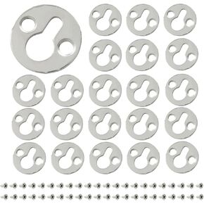 60 Pcs Round Keyhole Hangers with 120 Pcs Screws, Metal Black Keyhole Frame Hangers for Picture Frame Cabinet Mirror