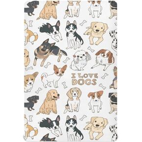Dogs Pattern Crib Sheets for Boys Girls Pack N Play Sheet Soft Breathable Mini Crib Sheets 39" x 27"
