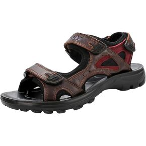 Boys Girls Leather Outdoor Adventure Seeker Hiking Snadals Adjustable Strap Sandbeach Sandals