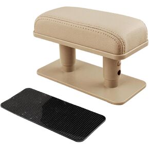 Car Elbow Support Pad, Adjustable Height Armrest Rest Pad for Auto Door, General PU Leather Automotive Central and Side Booster Pad for All Seasons, Universal Car Accessories (Black)