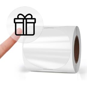 Clear Thermal Labels Vinyl 1 × 2 Inch Self-Adhesive Rectangle Stickers Roll Waterproof Printer Direct Decals Package Seal for QR Code Envelope Office Retail Home 300 PCS