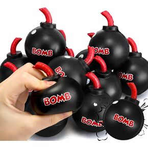 12 Set Bomb Stress Ball Bulk You are The Bomb Stress Toy with Cards Novelty Stress Relief Balls Foam Stress Balls Toy Gag Gifts for Boys Girls Adults Office School Coworkers Anxiety Relief
