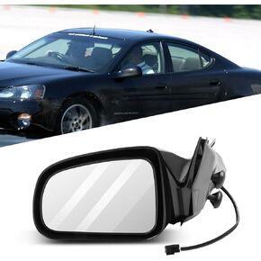Driver Side View Mirror Fit for 2004 2005 2006 2007 2008 For Pontiac Grand Prix Door Mirror Power Operated Manual Folding Heated Replacement Exterior Mirror Black GM1320279
