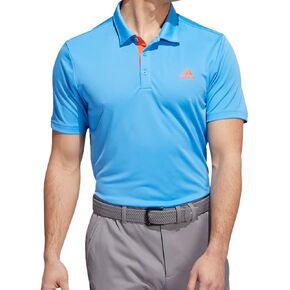 adidas Golf Men's Drive Solid Polo Golf Shirt, Medium Pulse Blue in Saudi Arabia