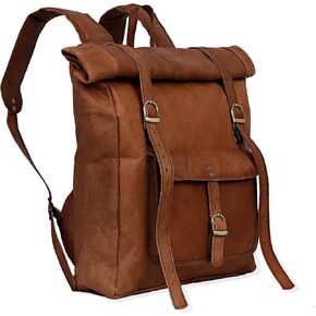 cuero Leather Backpack Laptop Rucksack Men Women Vintage Brown
