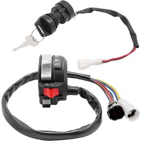 M MATI Start Stop Headlight Switch & Ignition Key Switch for Yamaha Raptor 700 YFM700/YFM700R 2006 2007 2008 1S3839731100 1S3839731000 5LP825100100