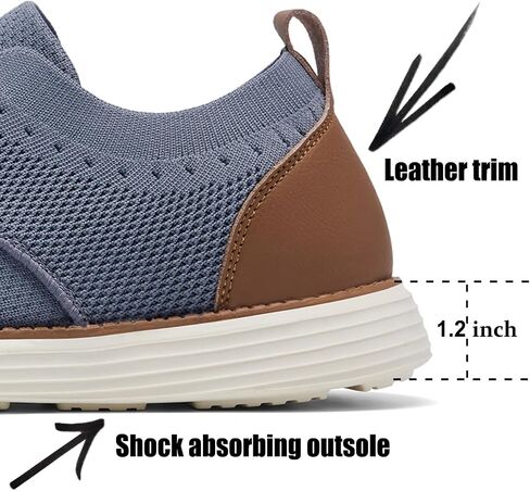 SILENTCARE Mens Mesh Dress Sneakers Fashion Business Casual Shoes for Men Black Oxford Tennis Slip on Walking Shoes Breathable Lightweight Workout Footwear in Saudi Arabia