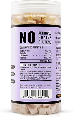 Freeze Dried Treats Pollack Fish for Dog and Cat - Natural Single Ingredient, Pet Food Pet Treat High Protein - No Fillers, Preservatives, or Additives, Gluten and Grain Free - 3.35 Oz in Saudi Arabia