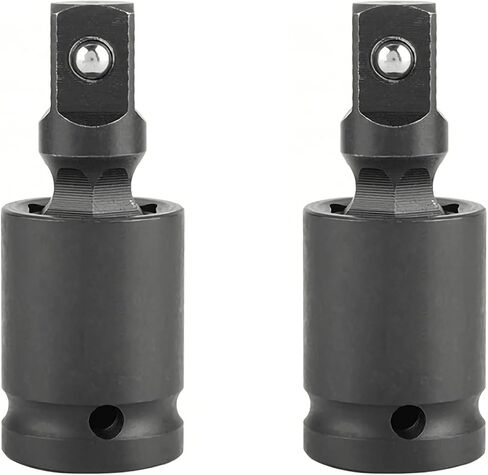1/2" Universal Joint Swivel Socket Adapter, Black Impact Socket Extension, CR-V Steel in Saudi Arabia