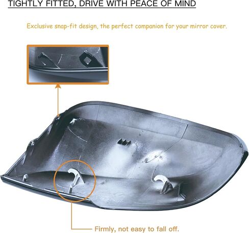 Left Driver Side Mirror Cover Cap Compatible with Toyota Highlander 2020-2023 Shiny Black in Saudi Arabia