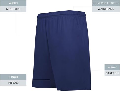 شورت كرة القدم للرجال من Augusta Sportswear Standard High Five Play90 Coolcore، أزرق، 3X-Large in Saudi Arabia