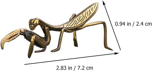 Copper Praying Mantis Metal Brass Statue Sculpture Animal Insect Figurines for Graden Lawn Patio Ornaments Art Tea Table Decor Collectible in Kuwait