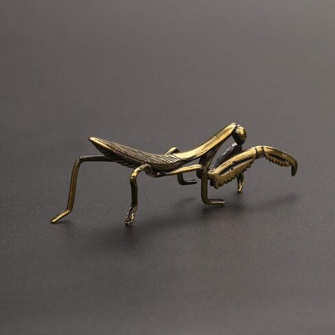 Copper Praying Mantis Metal Brass Statue Sculpture Animal Insect Figurines for Graden Lawn Patio Ornaments Art Tea Table Decor Collectible in Kuwait