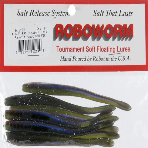 استحمام الدودة Roboworm Fat Straight Tail in Kuwait