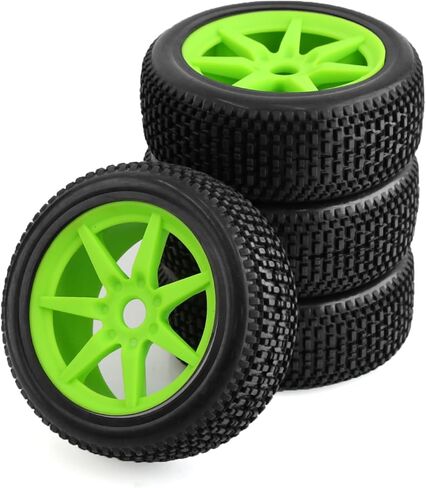 إطارات RC مثبتة مسبقًا 4.6 بوصة عرض 1.65 بوصة حافة 7 تكلم 17 مم سداسية لـ Arrma Typhon 6S BLX Typhon 3S BLX Typhon Mega 550 ترقيات (أخضر) in Kuwait