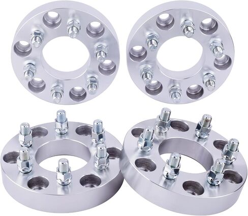 DCVAMOUS 4PC 6x5 to 6x5.5 Wheel Adapters 1 Inch with 12x1.5 Studs 78.1mm Bore Compatible with Chevrolet GMC 6 Lug 6x127 to 6x139.7 for 2003-2006 SSR | 2002-2009 Trailblazer | 2002-2009 Envoy in Saudi Arabia