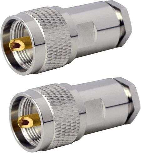 PL-259 Male Clamp Connector,UHF Male Coax Connector for RG8 LMR400 Cable(2 pcs) in Saudi Arabia