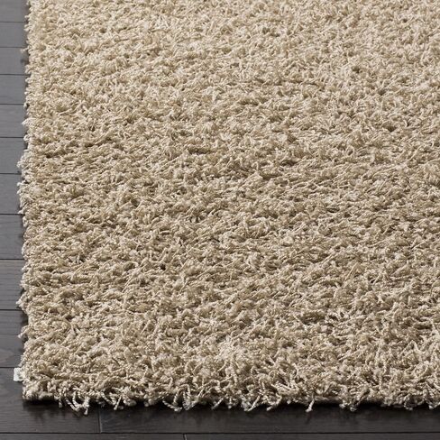 SAFAVIEH Athens Shag Collection Area Rug - 9' x 12', Beige, Non-Shedding & Easy Care, 1.5-inch Thick Ideal for High Traffic Areas in Living Room, Bedroom (SGA119G) in Saudi Arabia