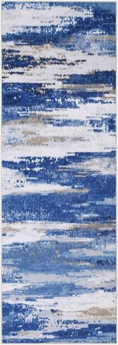 GAOMON 2x6 Long Hallway Runner Rug Machine Washable Kitchen Runner Rug Colorful Modern Abstract Area Rug Indoor Throw Floor Carpet for Living Room Bedroom Laundry, 2' x 6' Blue in Saudi Arabia
