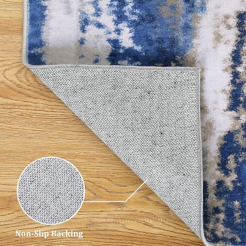 GAOMON 2x6 Long Hallway Runner Rug Machine Washable Kitchen Runner Rug Colorful Modern Abstract Area Rug Indoor Throw Floor Carpet for Living Room Bedroom Laundry, 2' x 6' Blue in Saudi Arabia