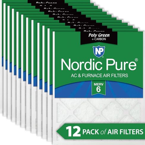 Nordic Pure 20x25x1 (19 1/2 x 24 1/2 x 3/4) Pleated MERV 7 Air Filters 2 Pack in Kuwait