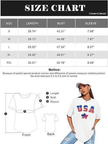 قميص الولايات المتحدة الأمريكية كبير الحجم تي شيرت وطني - قمصان نسائية ذات علم أمريكي 4th من يوليو تي شيرت يوم الاستقلال تي شيرت غير رسمي in Kuwait