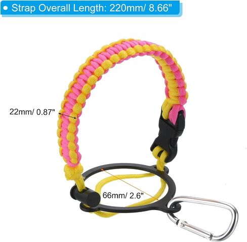 PATIKIL Water Bottle Holder, Paracord Handle Carrying Lanyard Strap Carrier with Ring for 12oz to 64oz Wide Mouth Bottles in Saudi Arabia