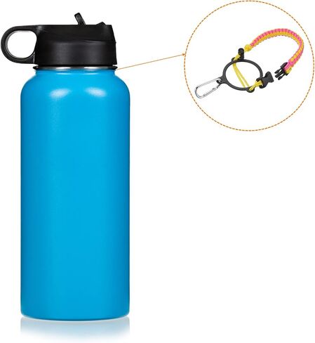 PATIKIL Water Bottle Holder, Paracord Handle Carrying Lanyard Strap Carrier with Ring for 12oz to 64oz Wide Mouth Bottles in Saudi Arabia