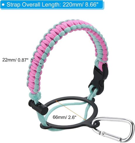 PATIKIL Water Bottle Holder, Paracord Handle Carrying Lanyard Strap Carrier with Ring for 12oz to 64oz Wide Mouth Bottles in Saudi Arabia