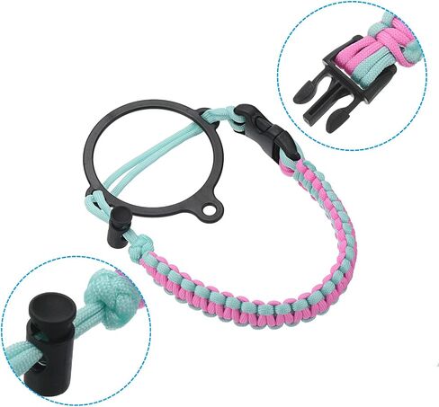 PATIKIL Water Bottle Holder, Paracord Handle Carrying Lanyard Strap Carrier with Ring for 12oz to 64oz Wide Mouth Bottles in Saudi Arabia