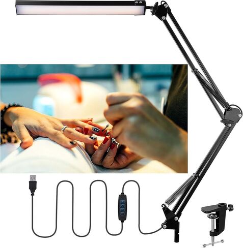 weishan Manicure Light for Table Nail lamp for Desk, lampara para mesa de uñas Profesional, Swing Arm LED Bar USB Lights in Saudi Arabia