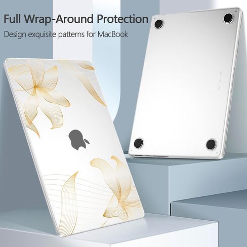 Designed for M3/M2/M1 MacBook Pro 16 inch Case 2023 2021 A2991 A2780 A2485 Pro/Max, Ultra-Thin Hard Shell Case with Keyboard Cover & USB Adapter & Webcam Cover, Abstract Flowers in Saudi Arabia