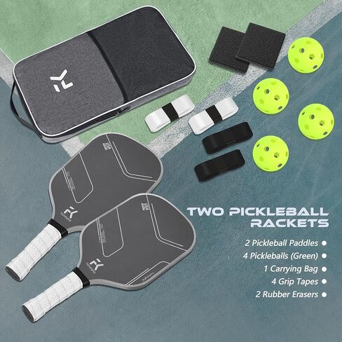 Carbon Fiber Pickleball Paddle Pickleball Set Pickleball Paddles Set of 2 T700 Carbon Pickleball Paddle Pickle Ball Rackets 2 Pack 16mm Pickleball Racket in Saudi Arabia