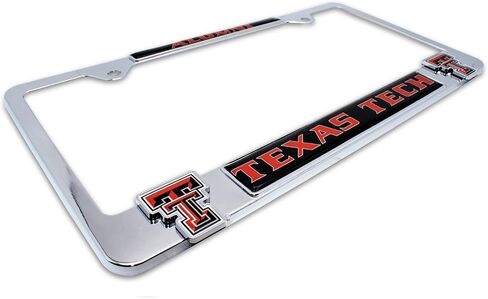 إطار لوحة ترخيص UT Longhorns Alumni معدني بالكامل مع شعارات Texas Longhorns ثلاثية الأبعاد - الجيل الثاني (تكساس) in Saudi Arabia
