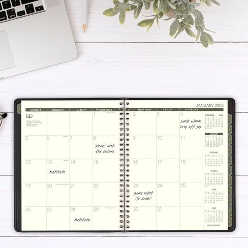 AT-A-GLANCE 2025 Planner, Monthly, 7" x 8-3/4", Medium, Recycled, Black (70120G0525) in Saudi Arabia