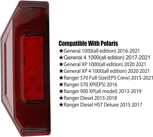 Tail Light Assembly For Polaris Ranger 570 Full-Size 900 XP Crew, General 1000(all model), Replace #2411866 2412774 in Kuwait