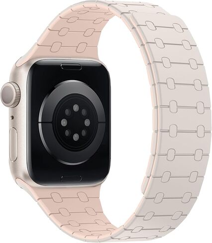 Amizee أشرطة مغناطيسية متوافقة مع سوار ساعة Apple 49 مم 45 مم 44 مم 42 مم 41 مم 40 مم 38 مم حزام سيليكون رياضي للنساء والرجال لسلسلة iWatch Ultra 2 9 8 7 6 SE 5 4 3 2 1 (49/45/44/42، أسود) in Kuwait