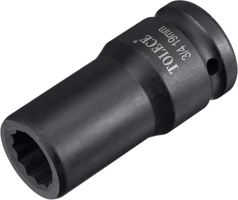 uxcell 3/4-Inch Drive 19mm 12-Point Deep Impact Socket, CR-MO Steel 78mm Length, Metric Sizes in Saudi Arabia