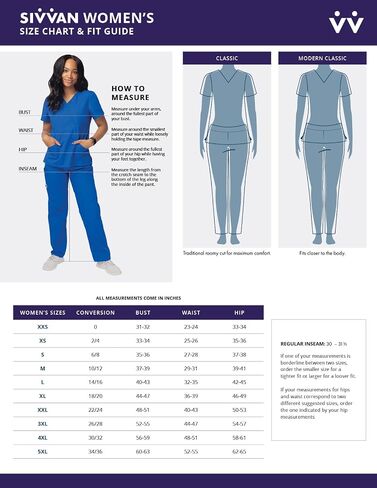 Sivvan Scrubs for Women - Long Sleeve Comfort Underscrub Tee 2-Pack in Saudi Arabia